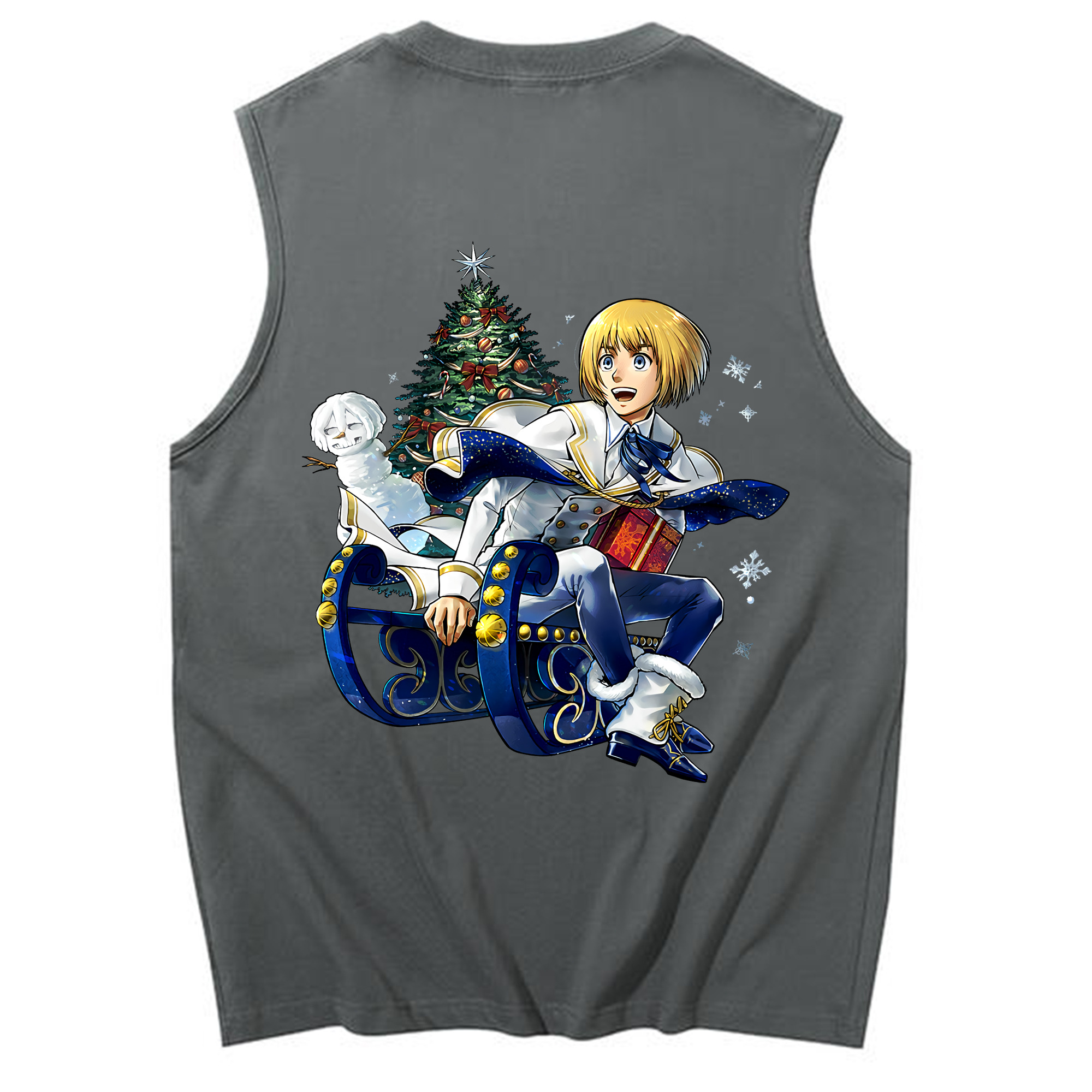 （画像用） 進撃の巨人 アルミン·アルレルト Attack on Titan Armin Arlert コットン100％タンクトップ（背面プリント）